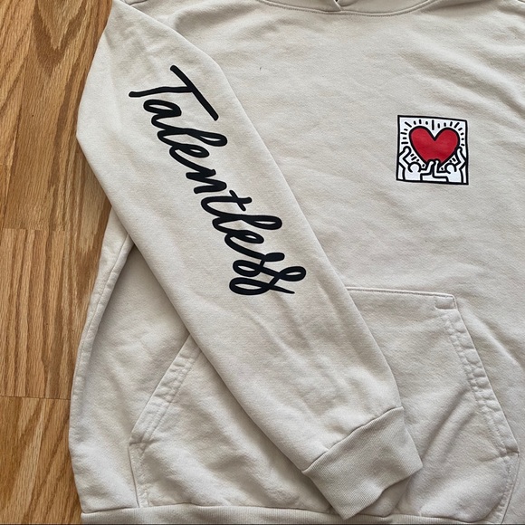 TALENTLESS x KIETH HARING MENS BONE HOODIE XS S XL - Picture 6 of 16